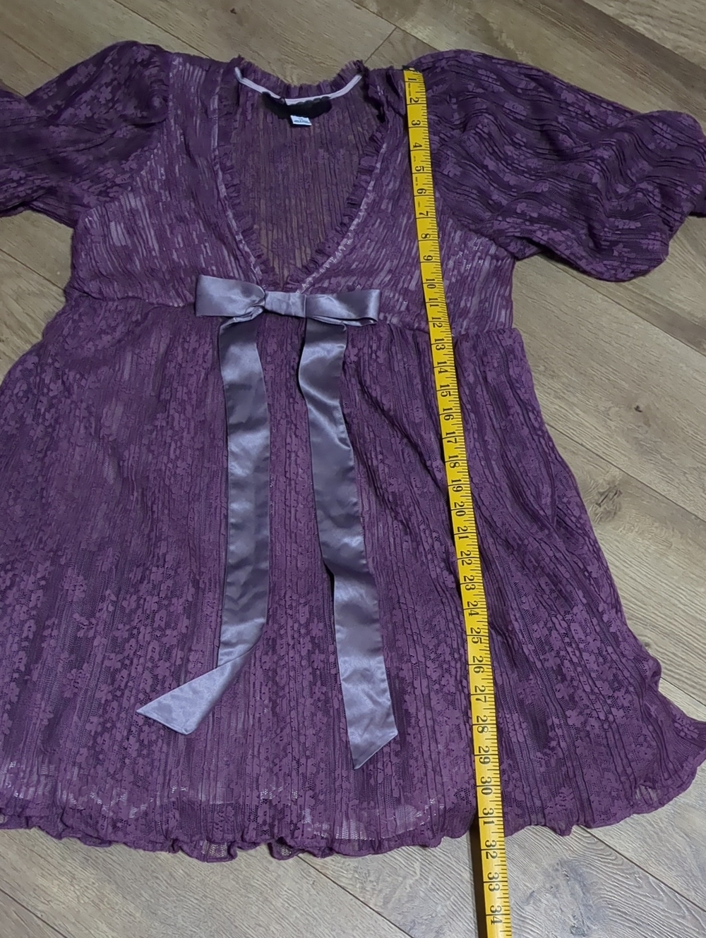 Kimchi Blue Urban Outfitters Margaret Babydoll Mini Dress Size L - Picture 7 of 12